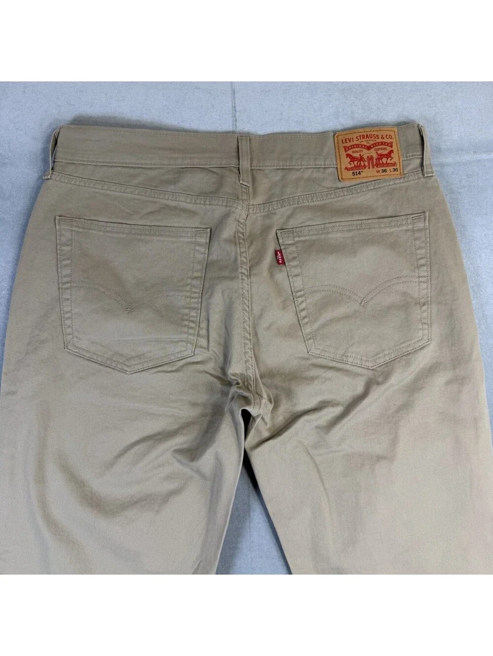 Levi's 514 Jeans Mens 36x30 Tan Beige Straight Regular Fit Denim NWT